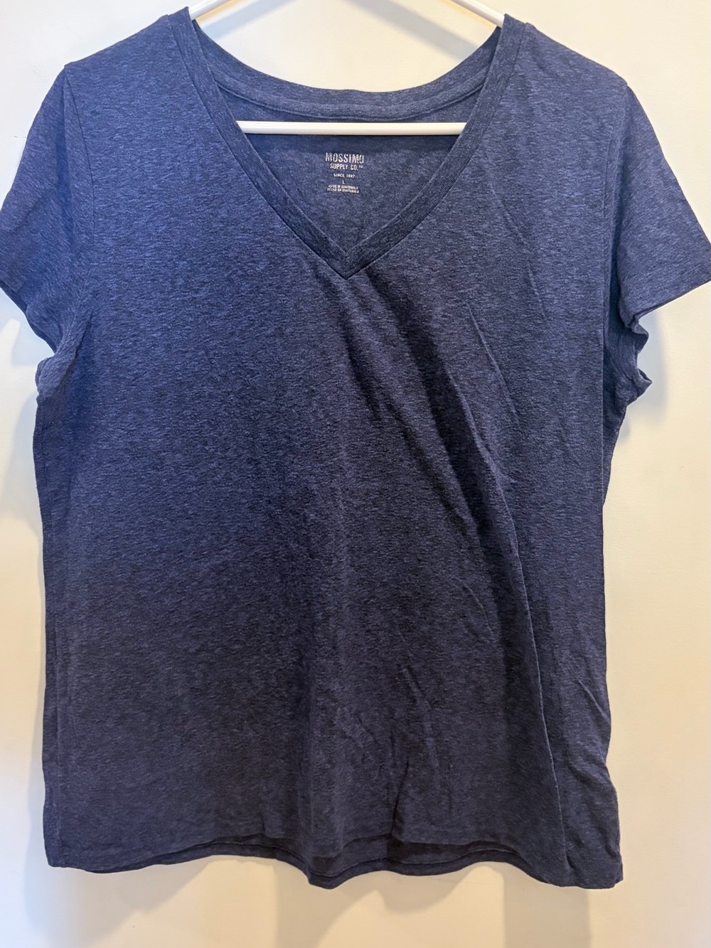 Mossimo Supply Co. Women's Heathered Navy V-Neck Tee